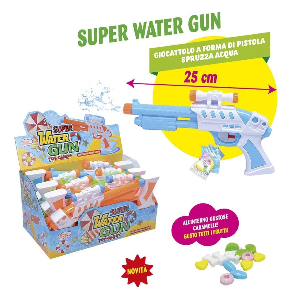 Super pistola ad acqua con caramelle 3g