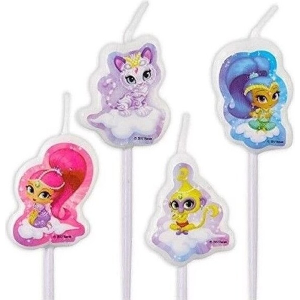 Shimmer & Shine Mini Candeline 4pz | Graziano Sas