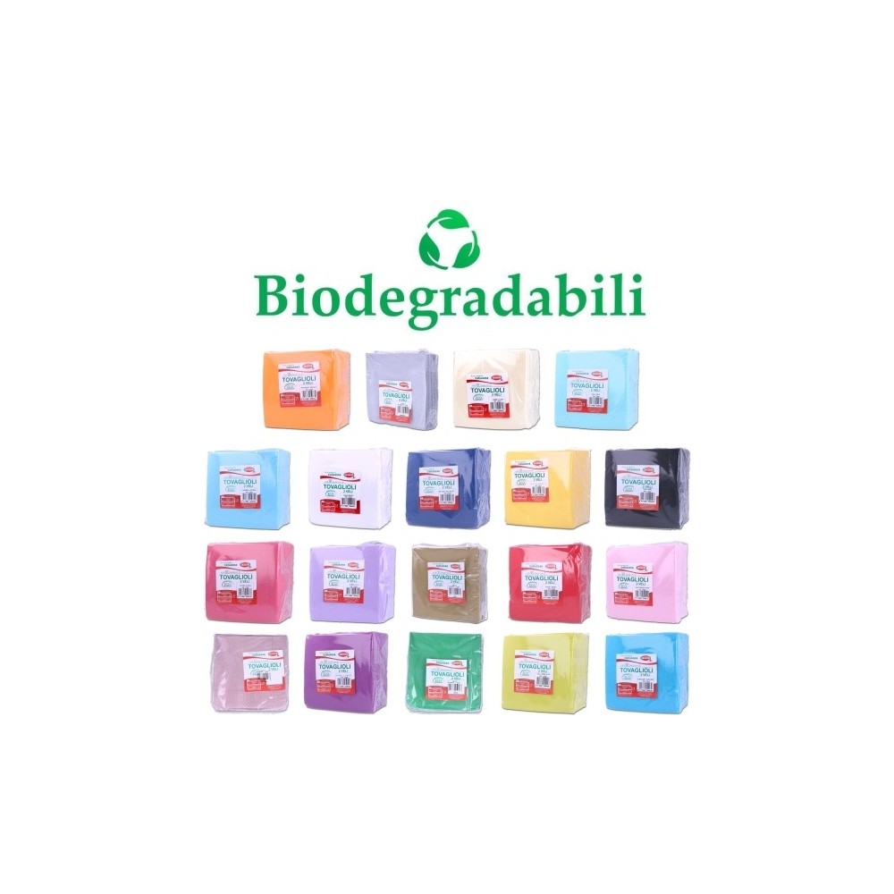 Tovaglioli colorati biodegradabili