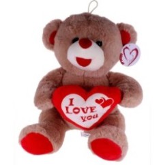 Orso Peluche Beige I Love You | Graziano Sas