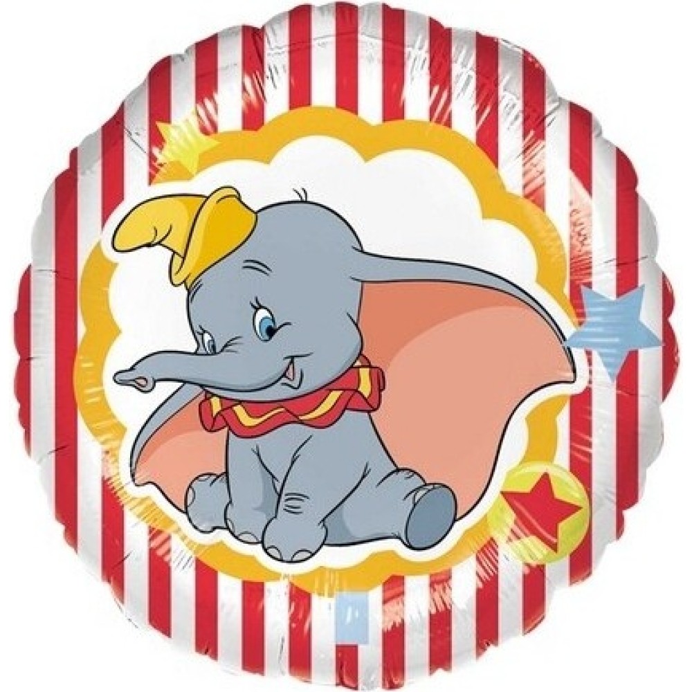 Palloncino Mylar Rotondo Dumbo Disney – 17'' (42 cm) | Graziano Sas