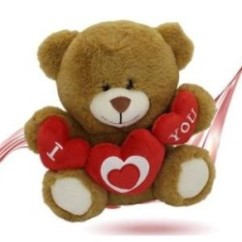 Orsetto Peluche Tre Cuori 25 Cm | Graziano Sas