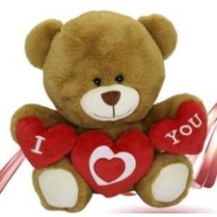 Orsetto Peluche Tre Cuori 35 Cm | Graziano Sas