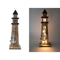 Faro in Legno Con Luce | Graziano Sas