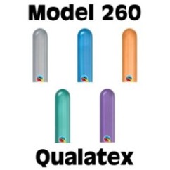 Palloncini lattice modellabili Qualatex 260 Chrome 100 Pz | Graziano Sas