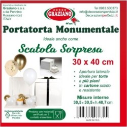 Portatorta monumentale + scatola sorpresa