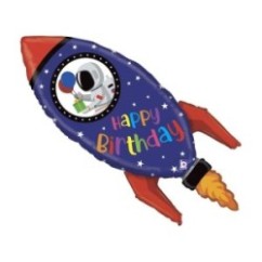Mylar Supershape Razzo Happy Birthday | Graziano Sas
