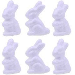 Coniglietti polistirolo 7,5 cm Pz.6 | Graziano Sas