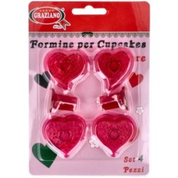 Formine per Cupcake Cuore Pz.4