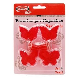 Formine per Cupcake Farfalle Pz.4