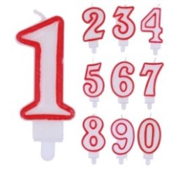 Candelina Numerale Rossa | Graziano Sas
