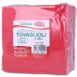 tovaglioli 25x25 Graziano colore rosso