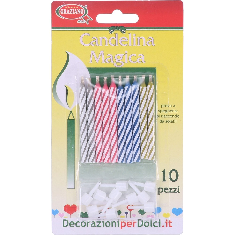 candelina magica colori misti graziano