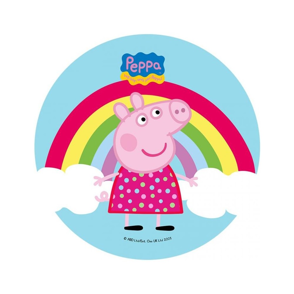 Peppa pig cialda torta compleanno