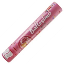 spara coriandoli battesimo rosa