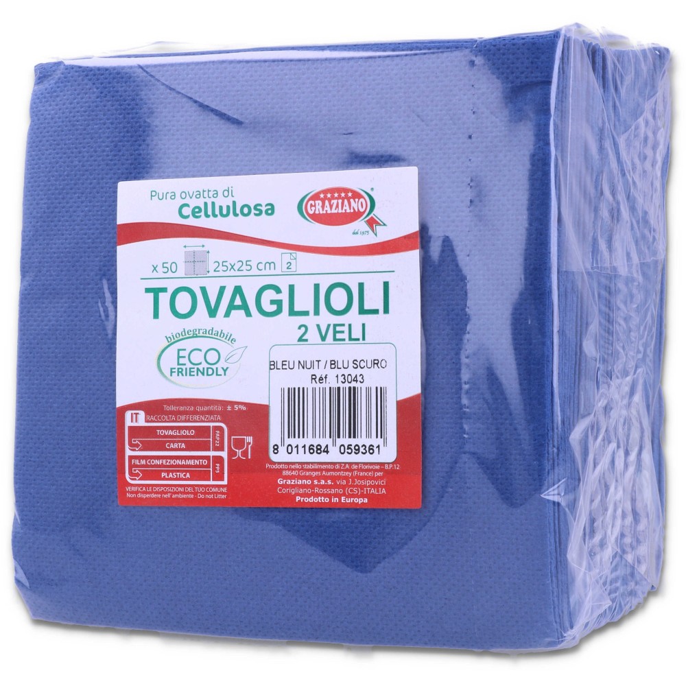 Tovagliolo carta biodegradabile Graziano blu