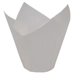 Pirottini tulip cup 200 pezzi colore bianco