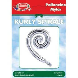 Palloncini kurly spirale Graziano argento