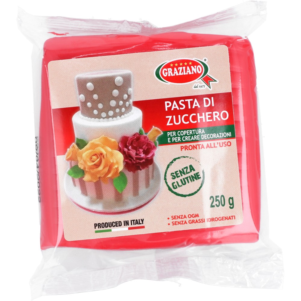 pasta di zucchero rosso 250 grammi