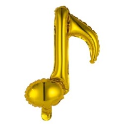 Palloncino a forma di nota musicale colore oro