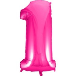 Palloncino mylar maxi numero 1 fuscia