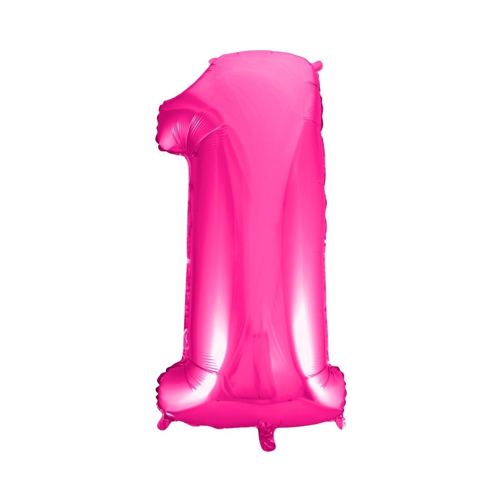 Palloncino mylar maxi numero 1 fuscia