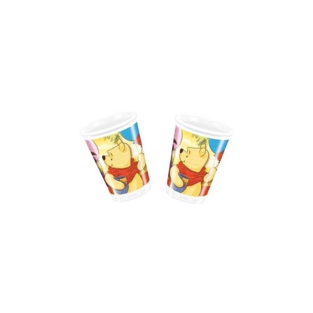 winnie the pooh con palloncini bicchieri