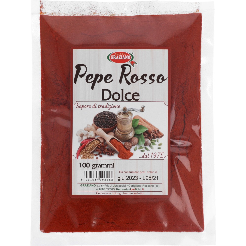 Pepe rosso dolce 100 grammi