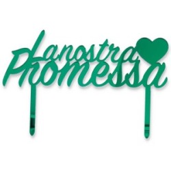 Cake Topper Promessa plex verde