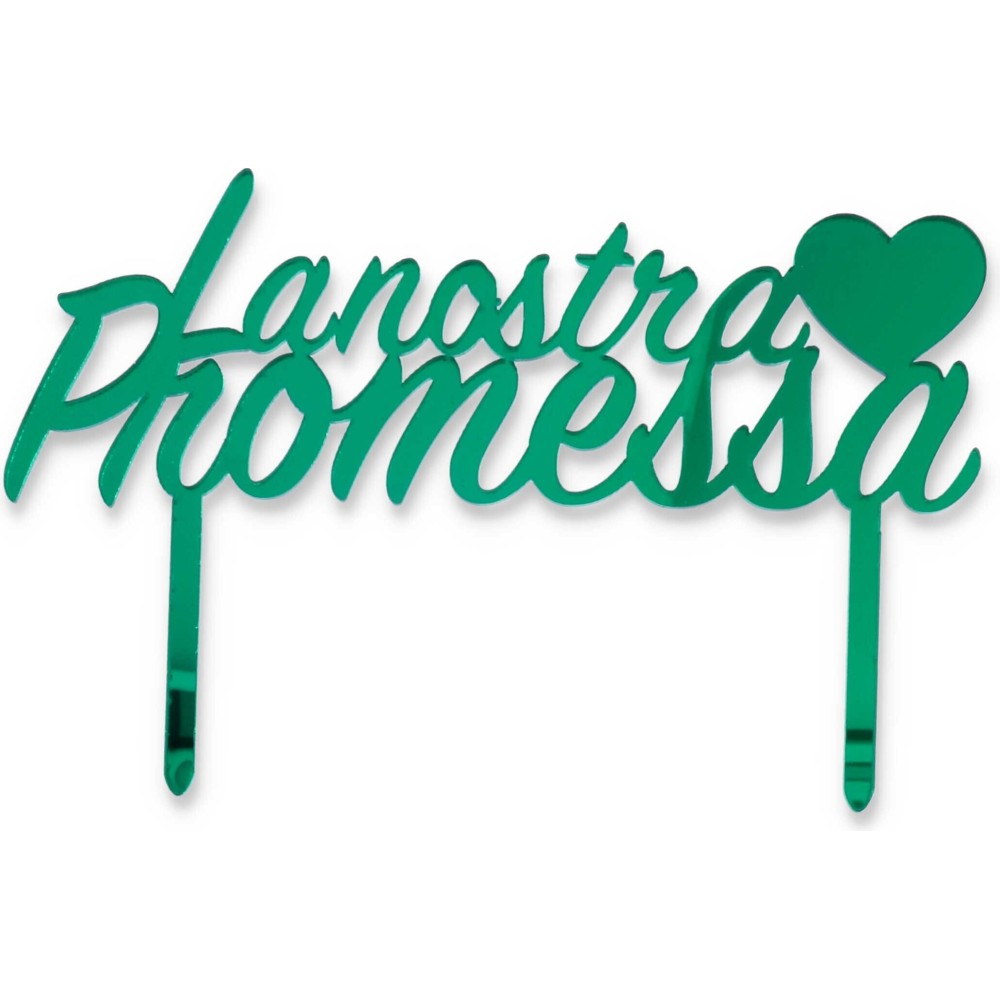 Cake Topper Promessa plex verde