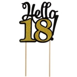 cake topper hello 18