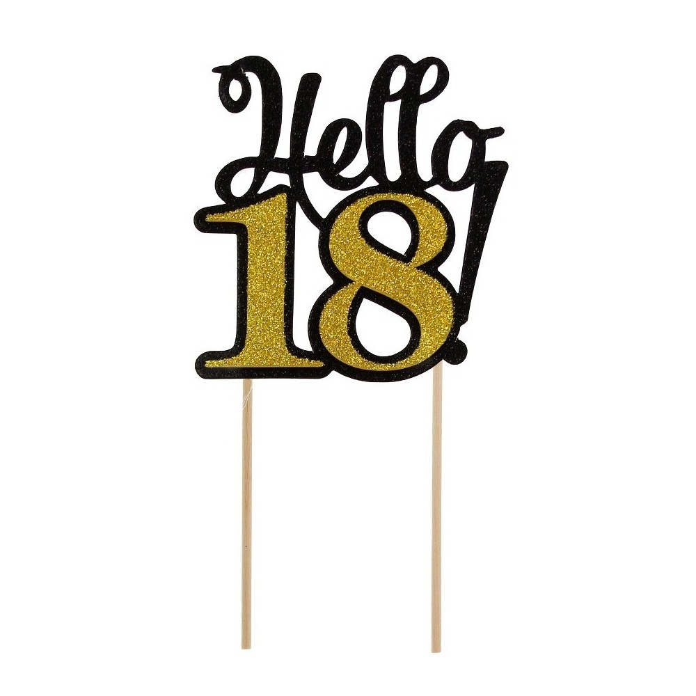 cake topper hello 18