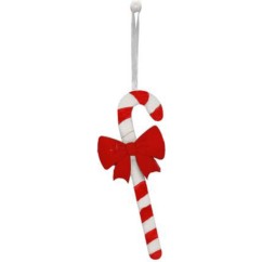 Appendino Candy Cane con Fiocco 6 pz | Graziano Sas