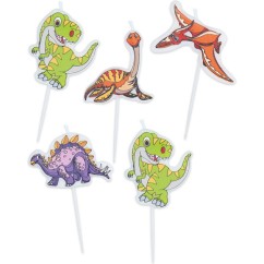Candeline Picks Dinosauri 5 Pz | Graziano Sas
