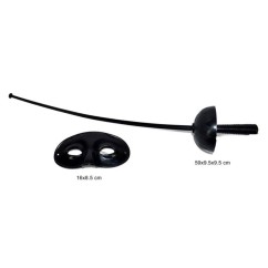 Set maschera e spada nera | Graziano Sas
