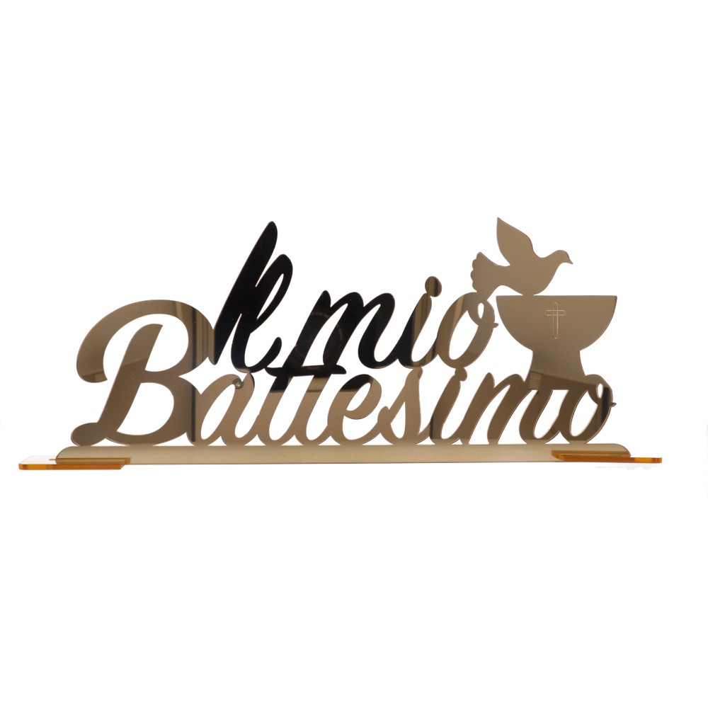Scritta Battesimo Plex | Graziano Sas
