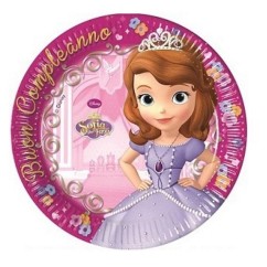 Piatto Piccolo Sofia la Principessa Buon Compleanno | Graziano Sas