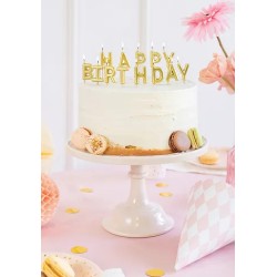 Candeline 'Happy Birthday' Multicolori Per Torte Di Compleanno - In Cera, Per Bambini E Adulti