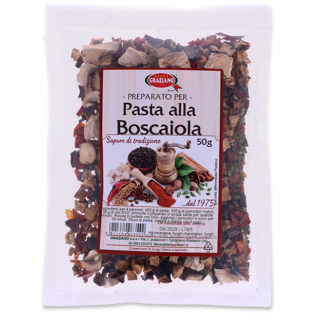 Preparato per Pasta alla Boscaiola – Mix di Verdure e Funghi | Graziano Sas