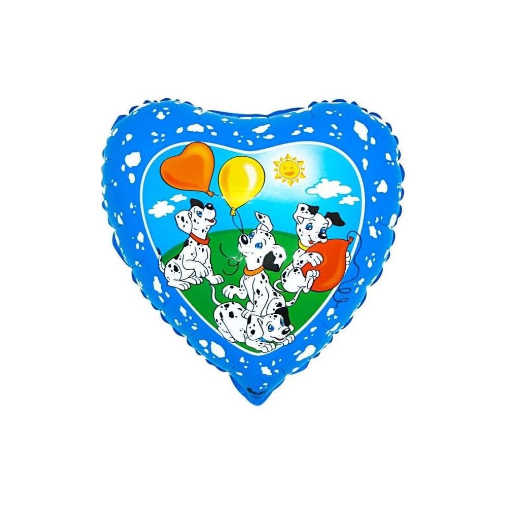 Palloncino Mylar Cuore con Cagnolini Dalmata – 18'' La Carica dei 101 | Graziano Sas