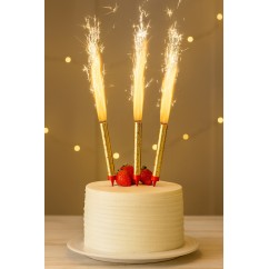 Fontane Luminose Oro per Torta 4 Pezzi 12 cm  Descrizione META max 160 caratteri