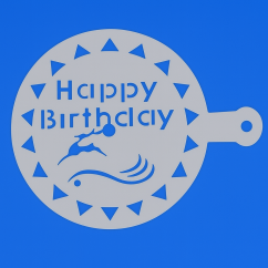 Stencil Happy Birthday | Graziano Sas