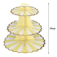 Alzatina per dolci bianco giallo 34 cm | Graziano Sas