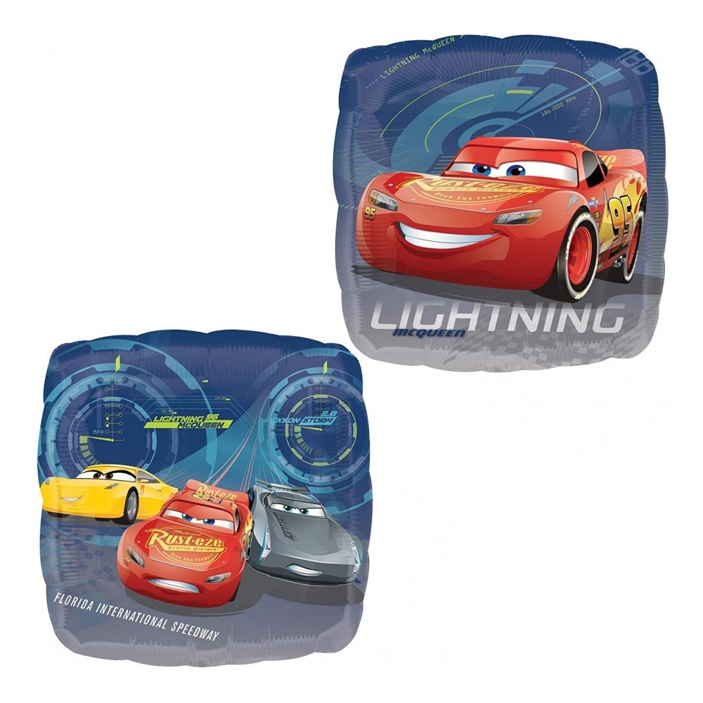 Palloncino Mylar Quadrato Cars – 18'' (45 cm) | Graziano Sas