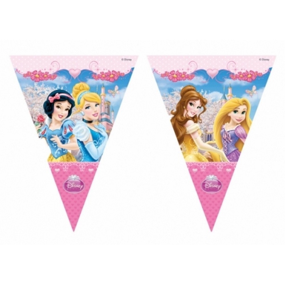 Festone a Bandierine Principesse Disney in PVC – 2,3 m | Graziano Sas