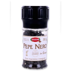 Pepe Nero in grani con macinino 30g – Selezione Gourmet | Graziano Sas