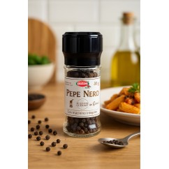 Pepe Nero in grani con macinino 30g – Selezione Gourmet | Graziano Sas