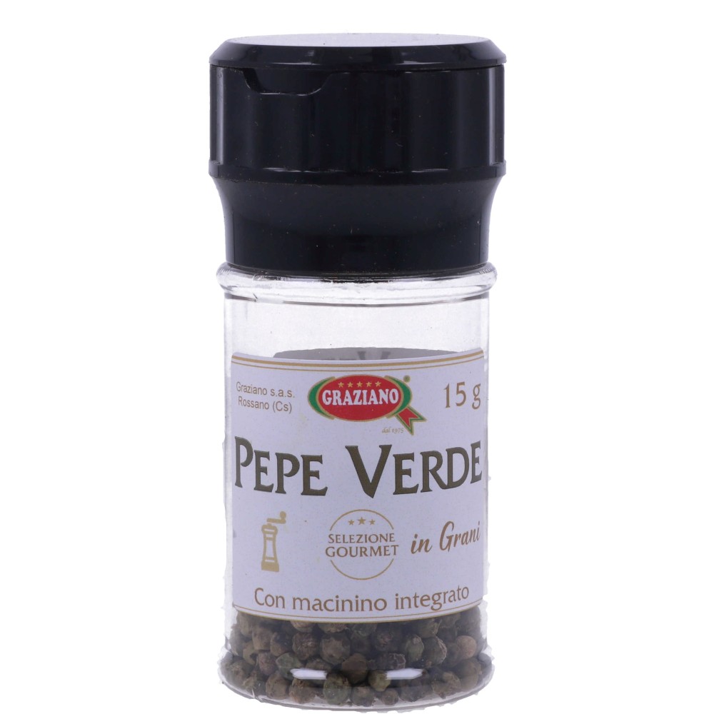 Pepe Verde in Grani con Macinino 15 g – Selezione Gourmet | Graziano Sas