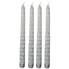 Set 4 Candele Argentate Intagliate | Graziano Sas