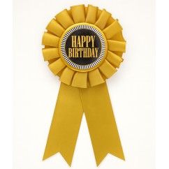 Coccarda Happy Birthday Oro | Graziano Sas